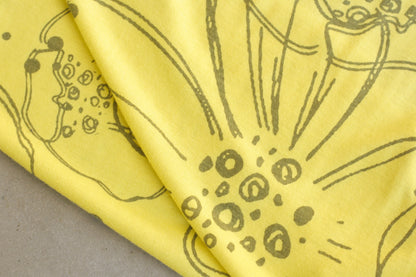 Cotton Blend Printed Jersey Knit - Chartreuse (1/2 yard)