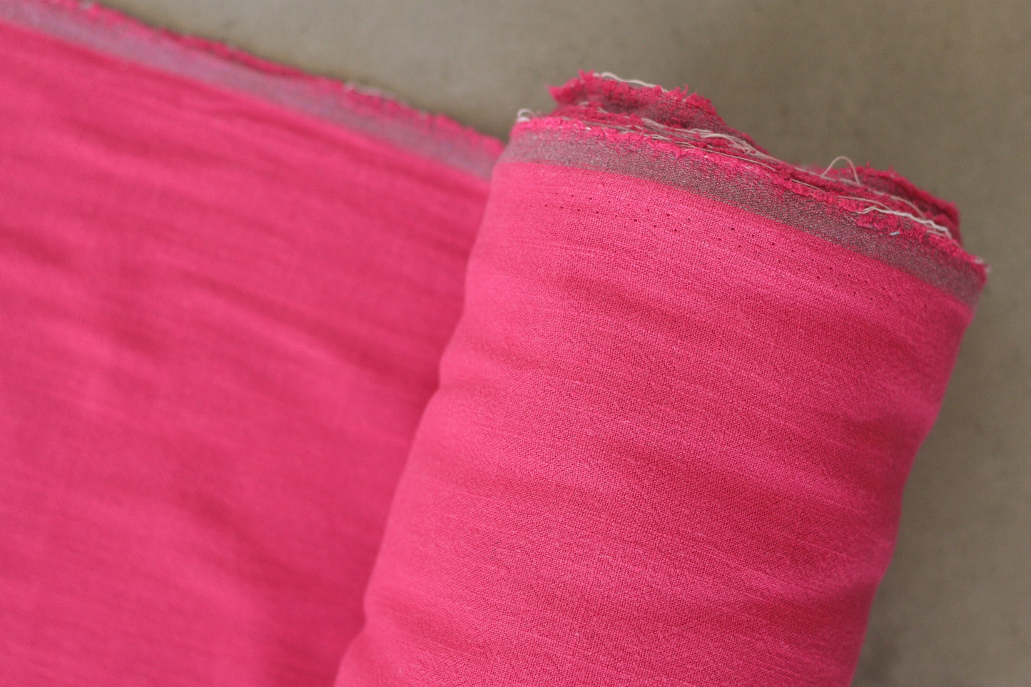 Textured Viscose Linen - Hot Pink (1/2 yard)