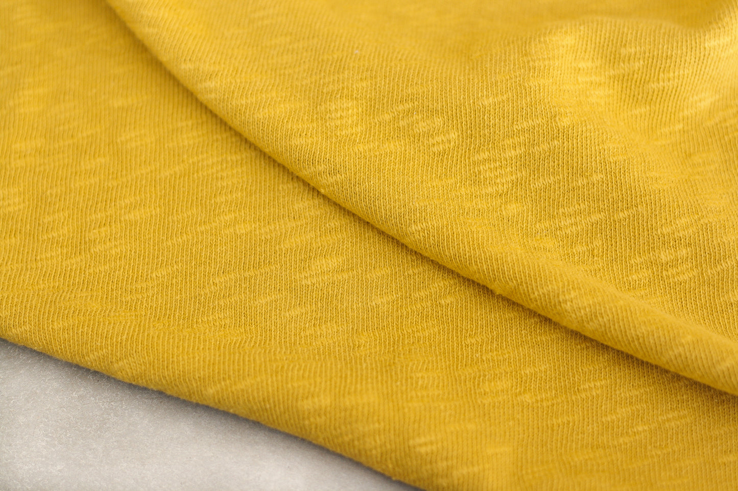 Textured Cotton Sweater Knit - Dandelion (1/2 yard)