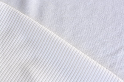 Large Loop Cotton French Terry - White (1/2 yard)