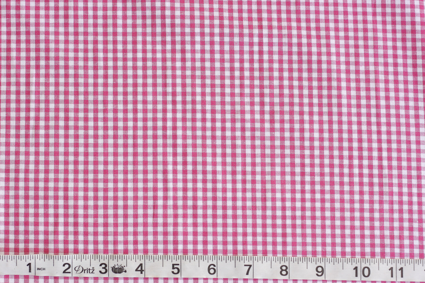 Cotton Shirting - Pink and White Gingham (1/2 yard)