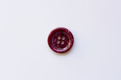Set of 5 Medium Buttons - Marbled Claret (0.8"/20mm)