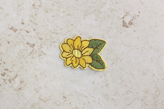 Iron On Patch - Yellow Flower (1.25"/3cm)